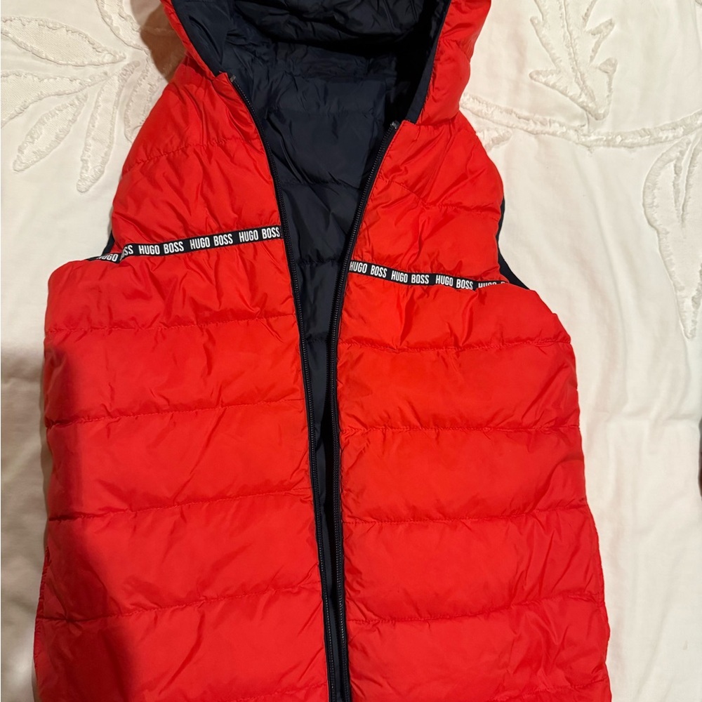 Hugo Boss Reversible Red / Black Puffer Vest